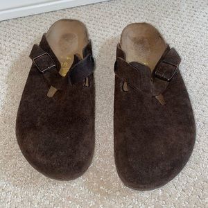 Birkenstock Boston Suede Clogs